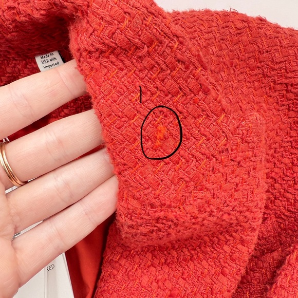 NWT Veronica Beard Nantucket Red Tweed Dickey Cutaway Blazer Jacket Size 8 - Picture 9 of 13